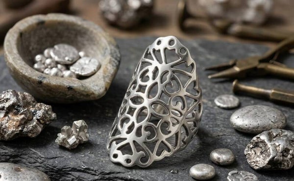 Rare Designer 'Sezgin Jewels' 925 Shield Statement Ring
