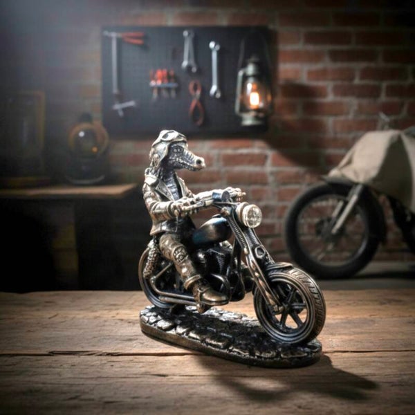 Pewter Biker by Mark Locker