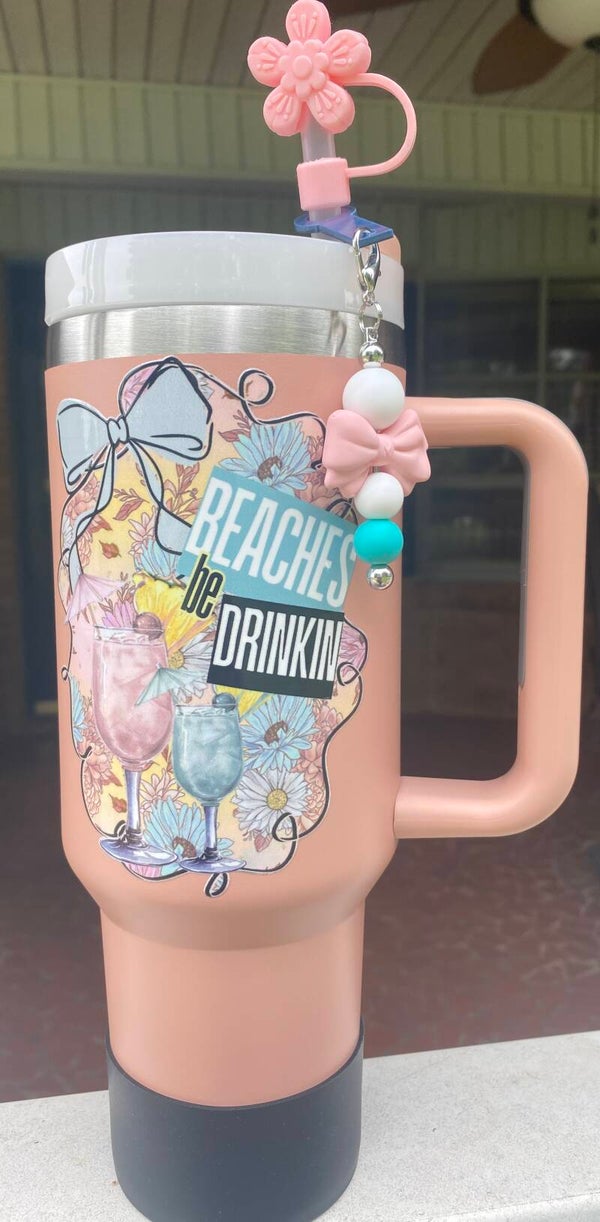 Beaches Be Drinkin Tumbler Set