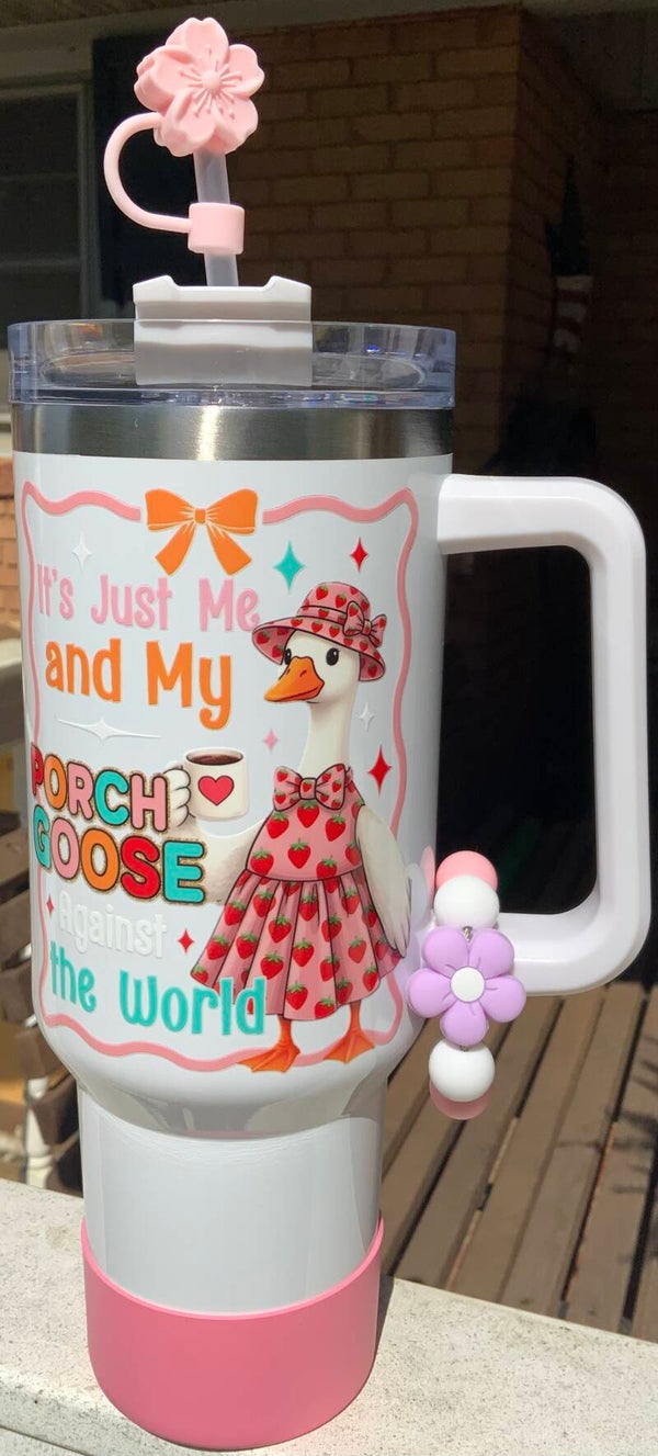 Just Me and My Porch Goose Tumbler Set