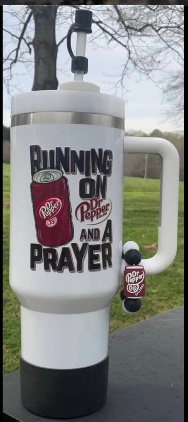 Running on Dr. Pepper and a Prayer Tumbler Set