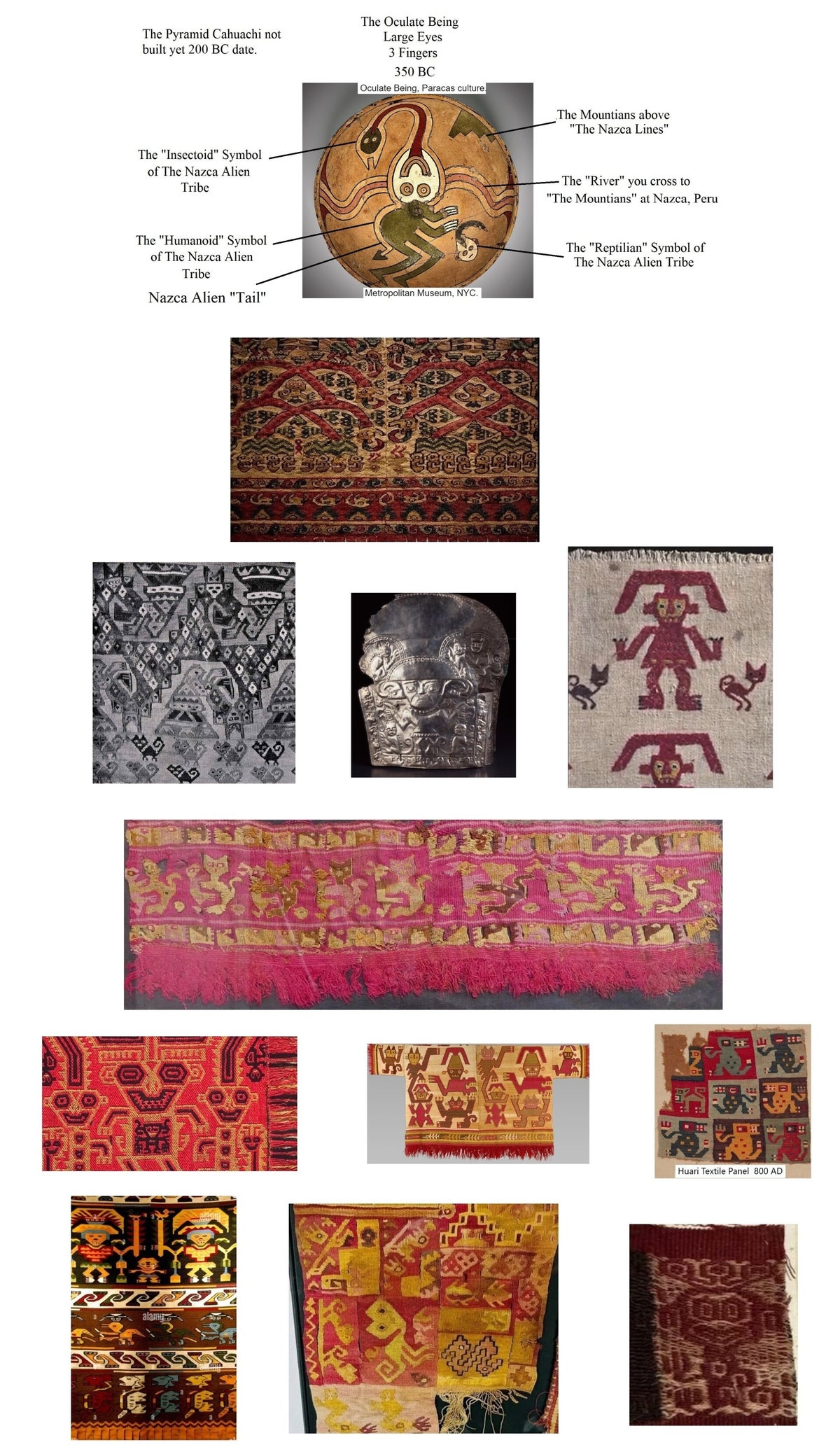 3 Finger 3 Toes Nazca Alien Textiles of Peru | Nazca Aliens