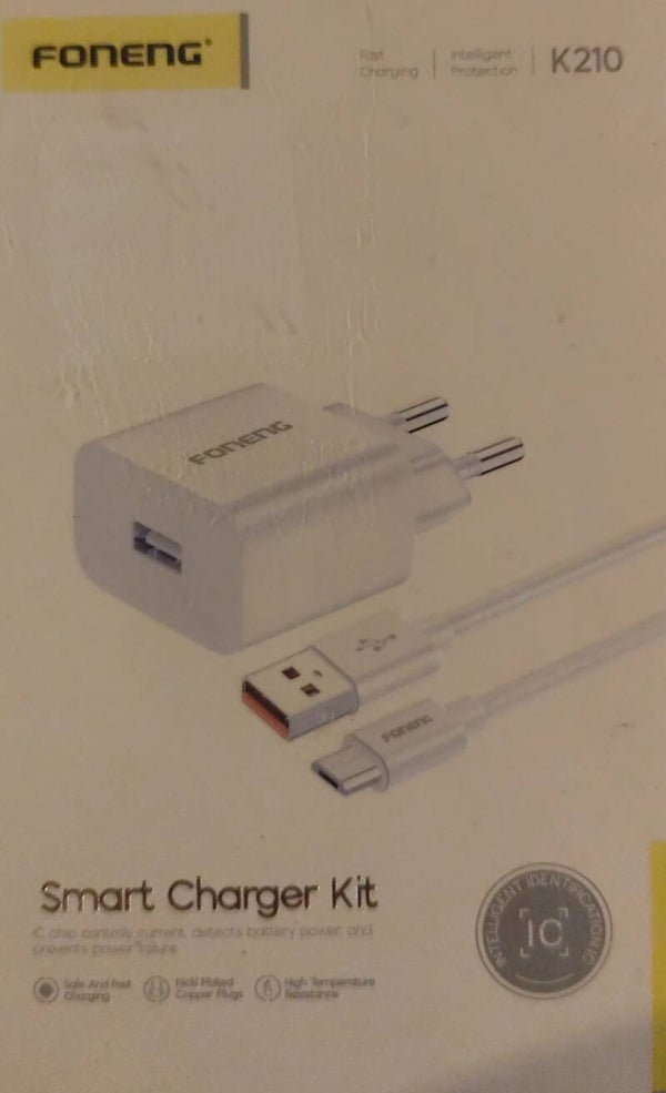 Chargeur USB-A 10W + Câble Micro-USB Foneng