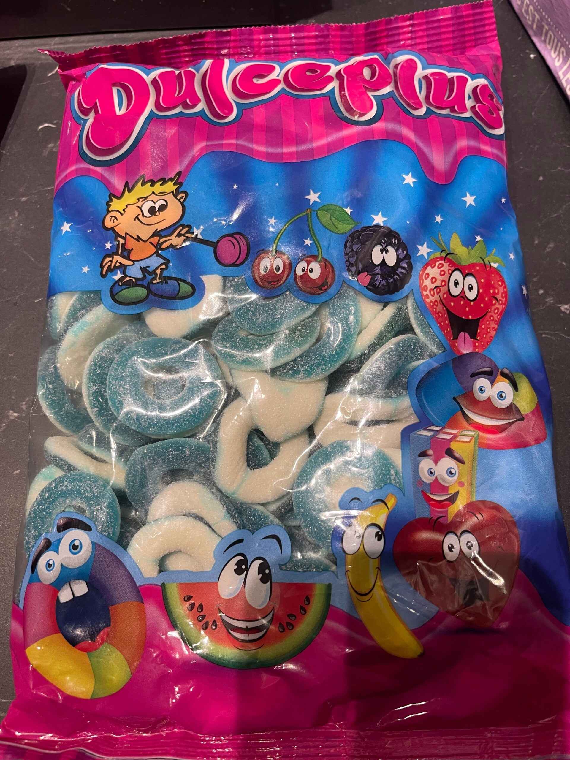 Sachet 1 kg anneaux framboises