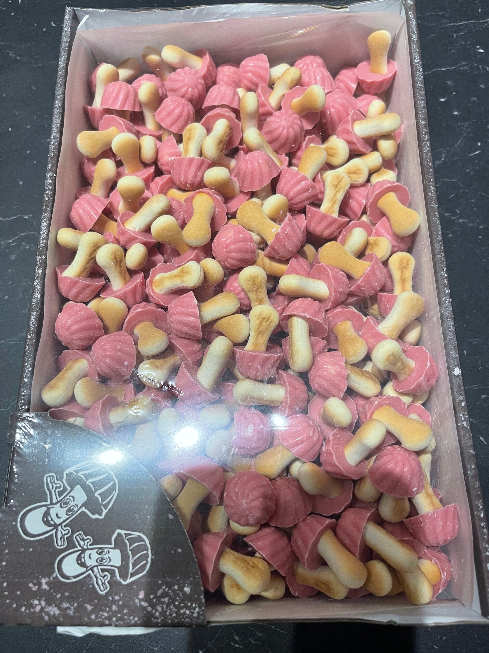 Boîte 1kg champignons choco/fraise