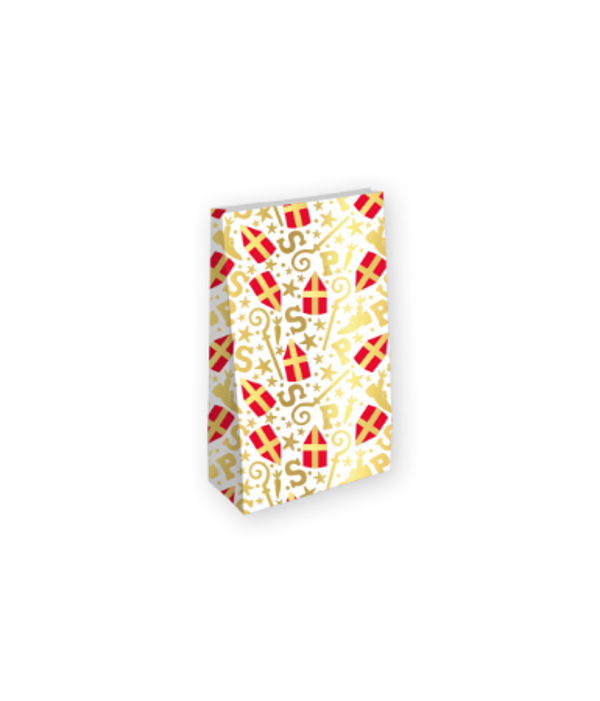 Kraft papieren zak Mijter Wit