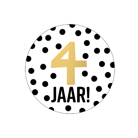 Sticker - 4 jaar!