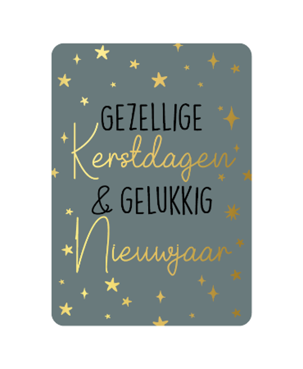 Ansichtkaart - Gezellige kerstdagen & gelukkig nieuwjaar