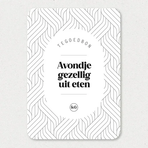 Tegoedbon - Avondje gezellig uit eten