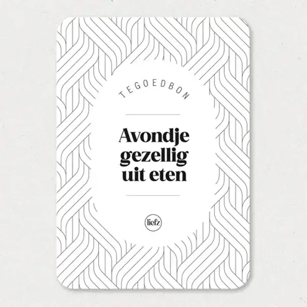 Tegoedbon - Avondje gezellig uit eten