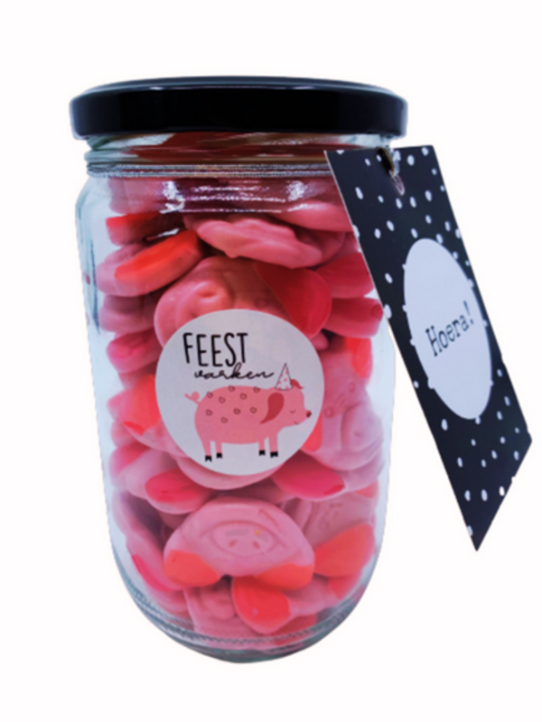 Snoeppot - Biggetjes - Feestvarken - Hoera! - Vanaf 5 stuks