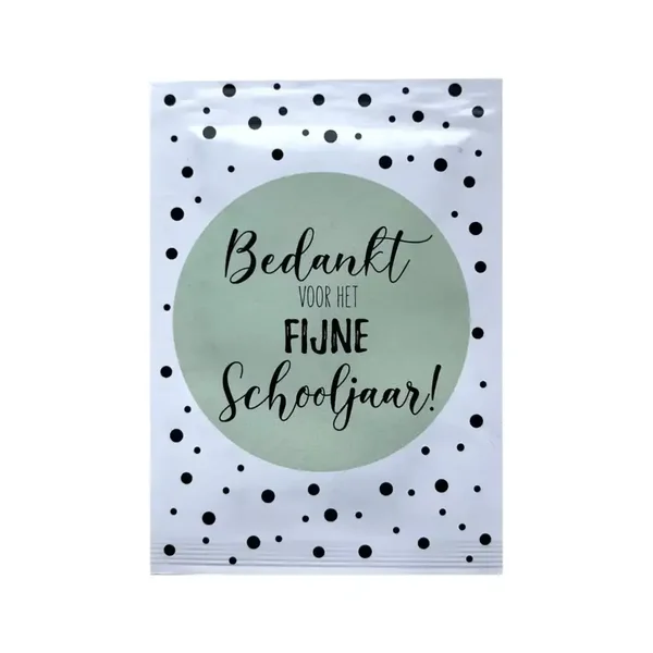 Vergeet-me-niet-zaadjes Bedankt voor het fijne schooljaar