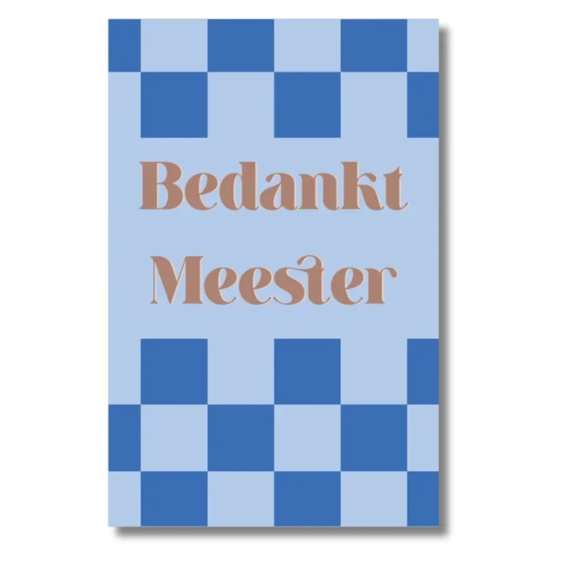 Cadeaukaartje Bedankt meester