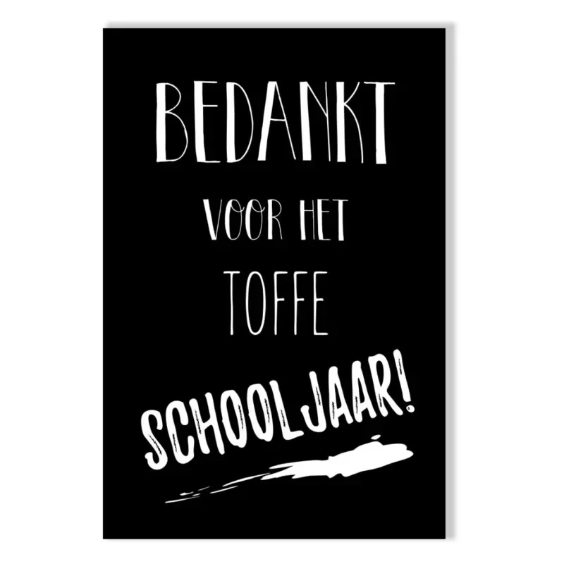 Cadeaukaartje Bedankt voor het toffe schooljaar!