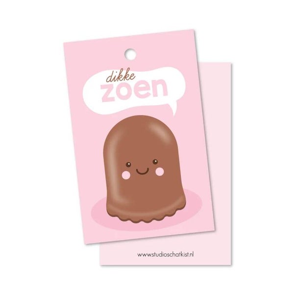 Cadeaulabel - Dikke zoen