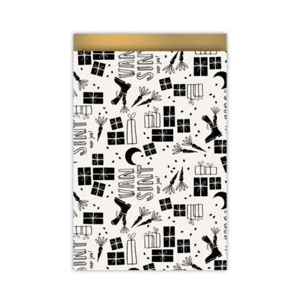 Cadeauzakje Cool Sint Wit - 17x25 cm