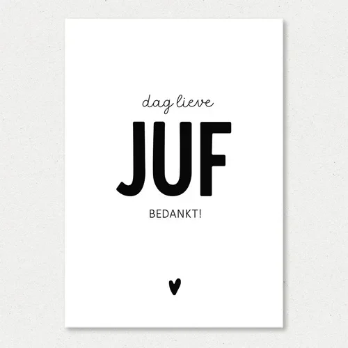 Kaart - Dag lieve Juf