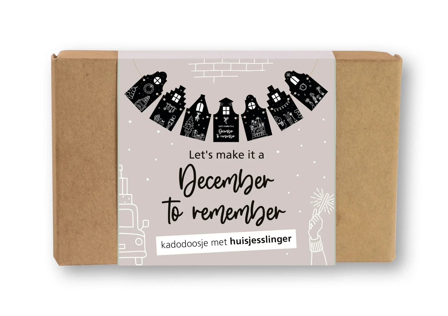 Doosjes met oer-Hollandse huisjesslinger December