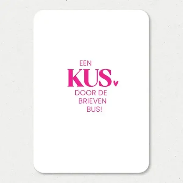 Kaart - Een kus door de brievenbus