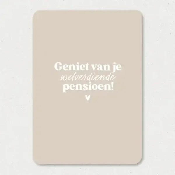 Kaart - Geniet van je welverdiende pensioen!