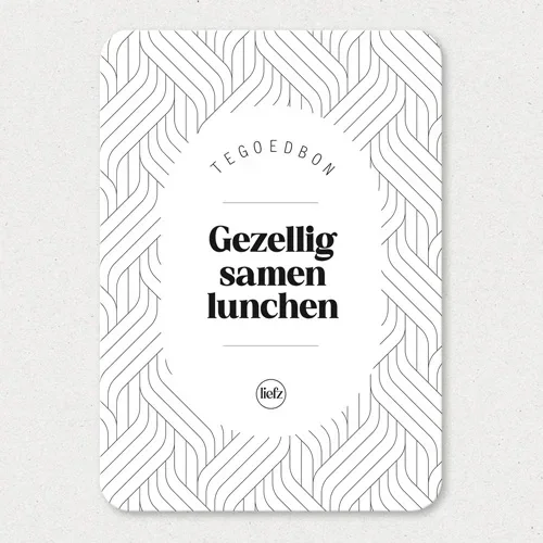 Tegoedbon - Gezellig samen lunchen