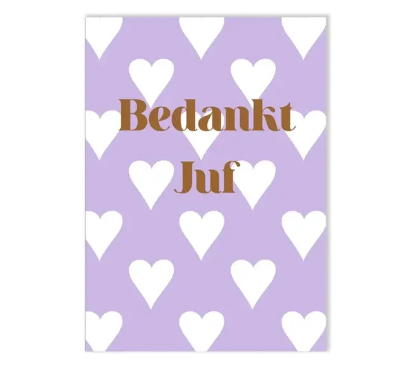 Invulkaart Bedankt Juf
