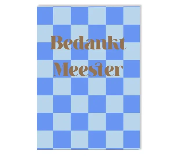 Invulkaart Bedankt Meester