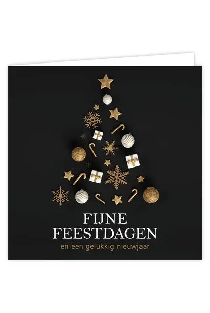 Dubbelgevouwen wenskaart - Merry Christmas