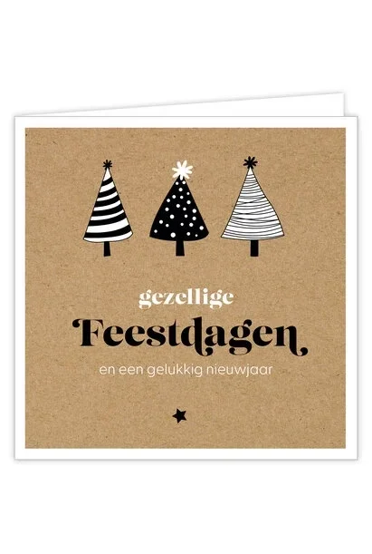 Dubbelgevouwen wenskaart - Merry Christmas