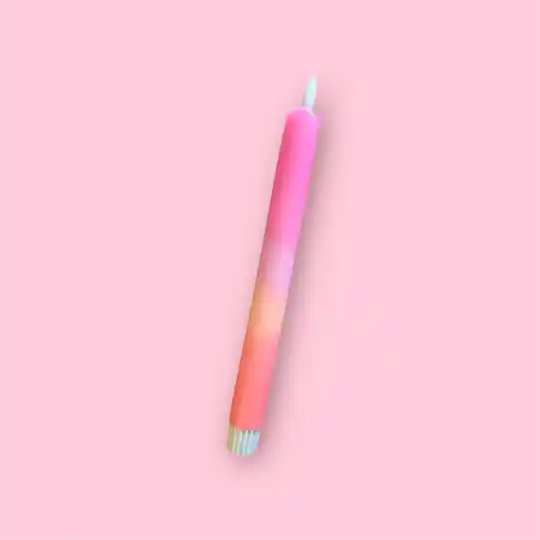 LED-kaars 4 kleuren oranje/roze pastel