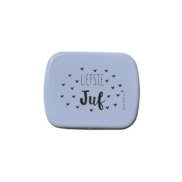 Pepermuntblikje Liefste Juf