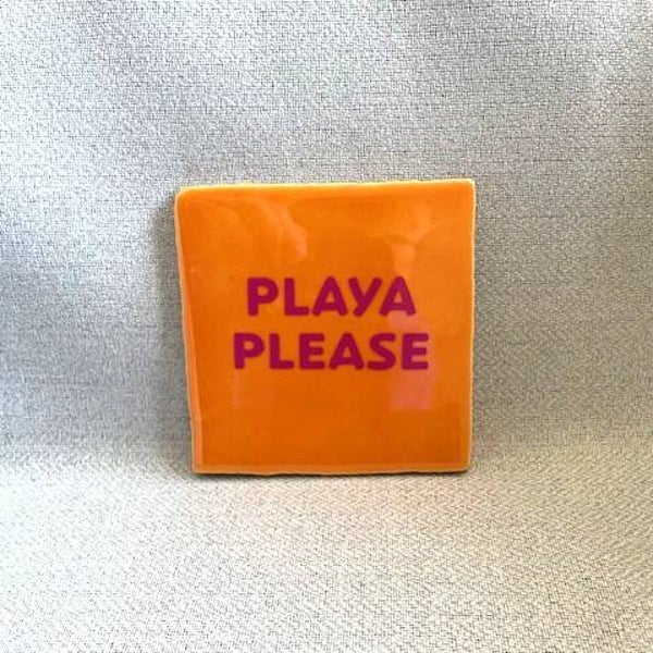 Tegeltje 'Playa please'