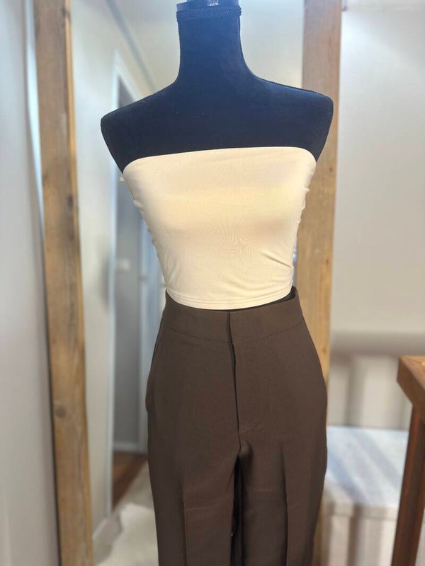 Bandeau Top – Bruin & Beige