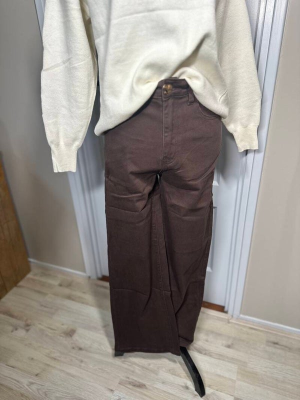 Chocolate Wide Leg Jeans