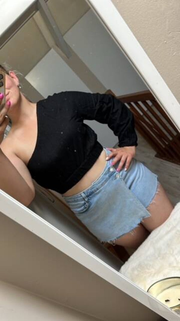 One shoulder top zwart