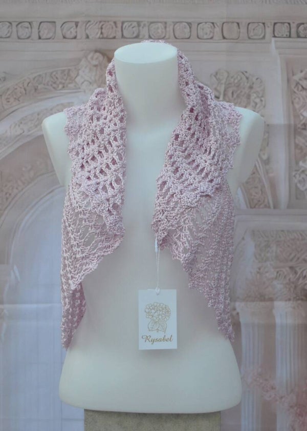 Gehaakt Gilet – Roze Elegance