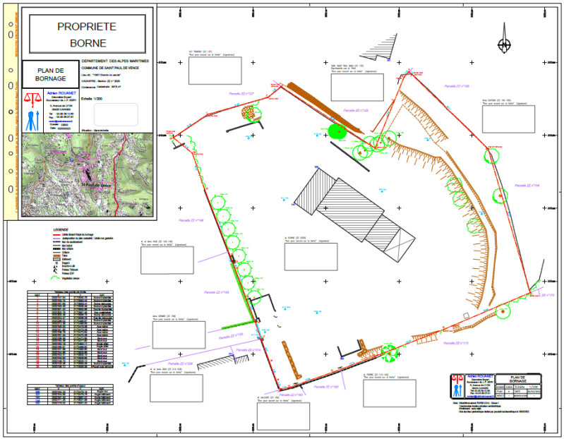 Plan de Bornage - Cabinet Rouanet - Géomètre-Expert