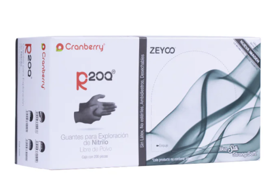 GUANTES NITRILO R20q NEGROS