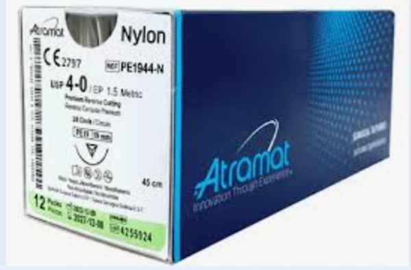 SUTURA NYLON 3-0 ,4-0 ,5-0 CON 12 MARCA ATRAMAT