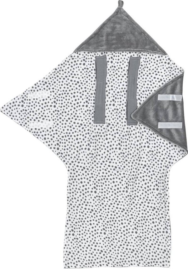Wikkeldeken Fleece Cheetah Grijs