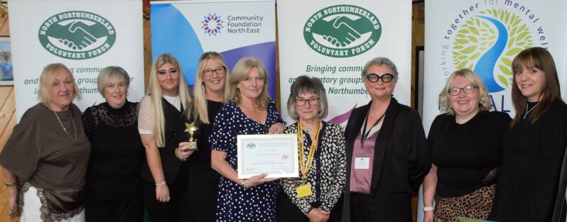•	Project/Organisation of the Year Winner - Tweed Connections CIC featured with Ann Short (Cancer Cars) and Terri Bearhope (Vice President of NNVF)