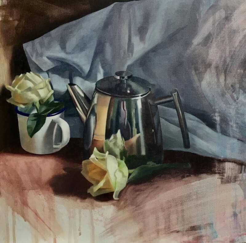 Teapot with flowers