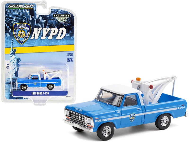 1979 Ford F-250 Tow Truck NYPD Police 1/64 Scale Diecast Model 30224