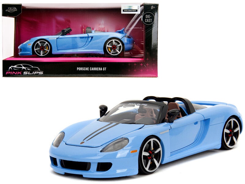 Porsche Carrera GT Convertible 1:24 Scale Die cast - Blue  35066