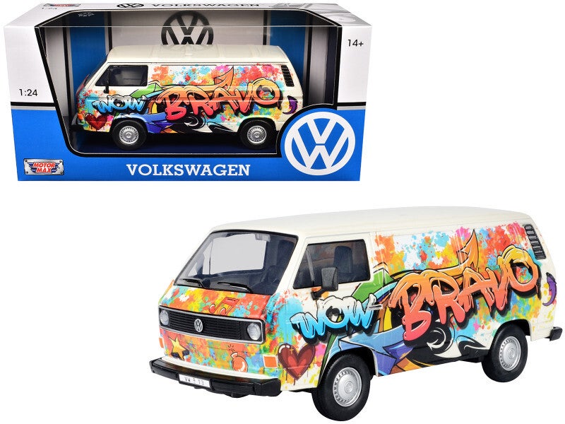 Volkswagen Type 2 Van W/Graffiti 1/24 Scale Diecast Model 79599