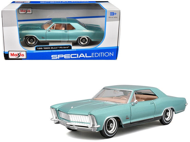 1965 Buick Riviera Gran Sport Light Blue 1/26 Scale Diecast Model 31214