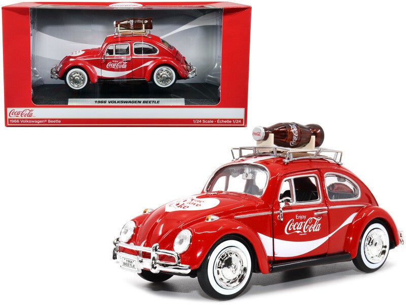 1966 Volkswagen Beetle Coca-Cola 1/24 Scale Diecast Model 424066