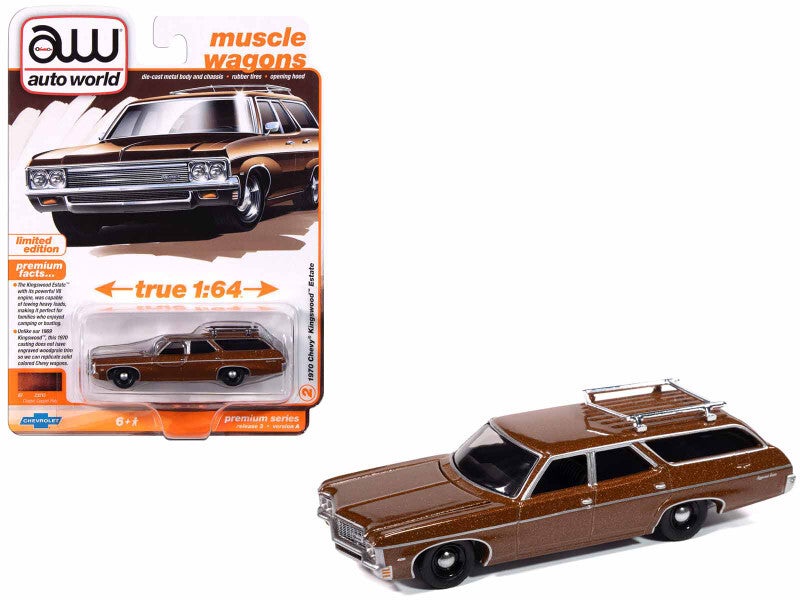 1970 Chevrolet Kingswood Estate Wagon 1/64 Scale Diecast Model 64452-AWSP177A