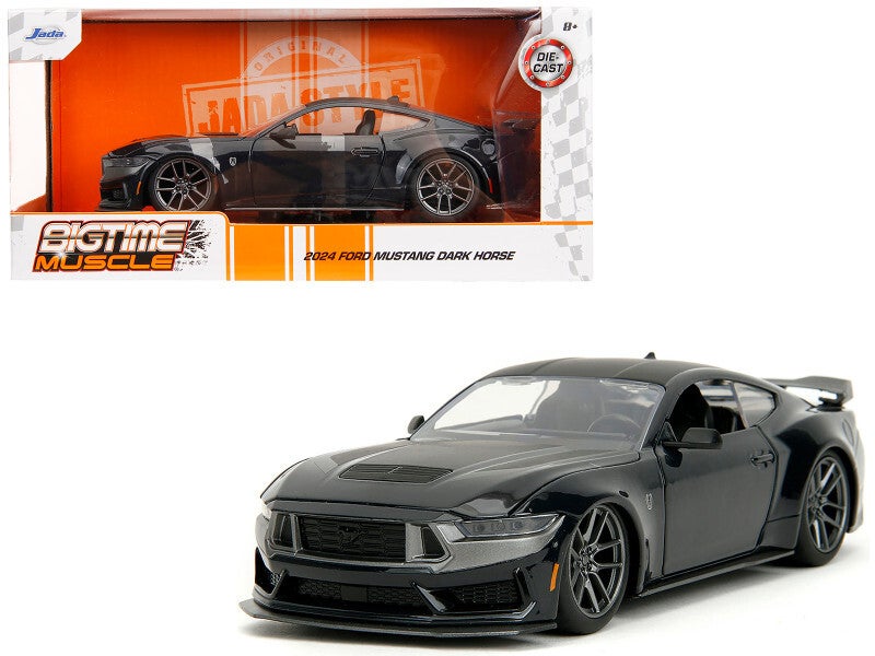 2024 Ford Mustang Dark Horse Black Metallic 1:24 Scale Die cast Model by Jada - Collector's Edition 35278