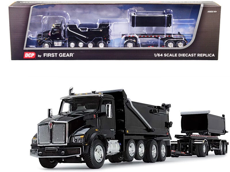 Kenworth T880 Dump Truck & Trailer 1/64 Scale Diecast Model 60-1276
